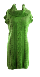 Robe laine verte